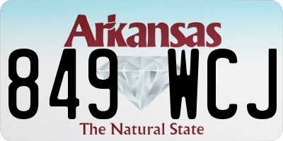 AR license plate 849WCJ
