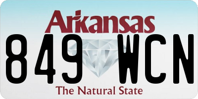 AR license plate 849WCN