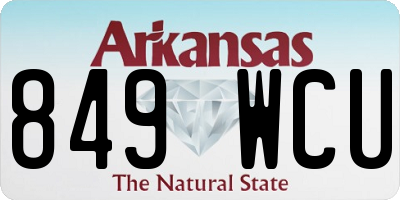 AR license plate 849WCU