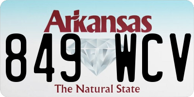 AR license plate 849WCV