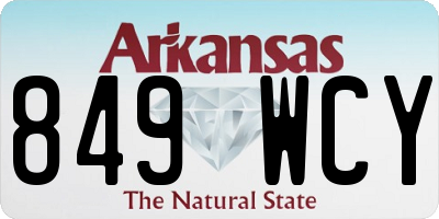 AR license plate 849WCY