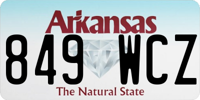 AR license plate 849WCZ