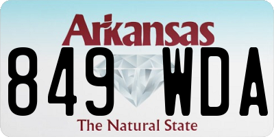 AR license plate 849WDA