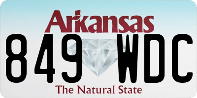 AR license plate 849WDC