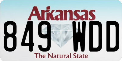 AR license plate 849WDD