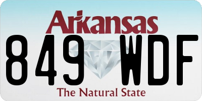 AR license plate 849WDF