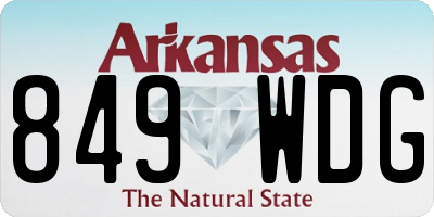 AR license plate 849WDG