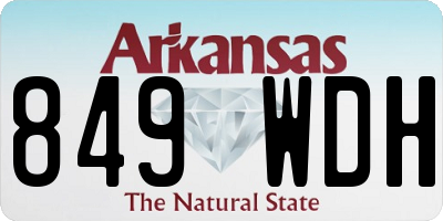 AR license plate 849WDH