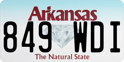AR license plate 849WDI