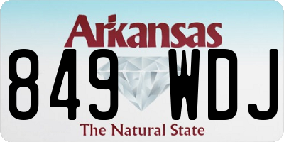 AR license plate 849WDJ