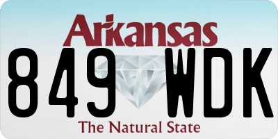 AR license plate 849WDK