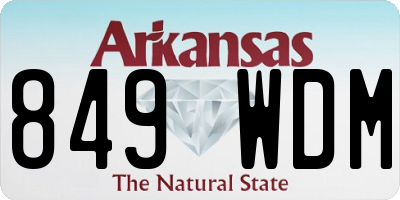 AR license plate 849WDM