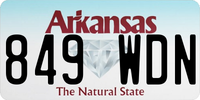 AR license plate 849WDN