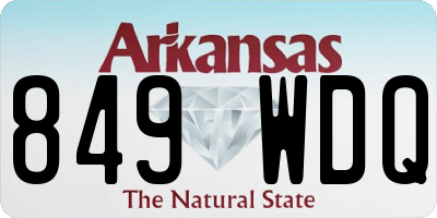 AR license plate 849WDQ