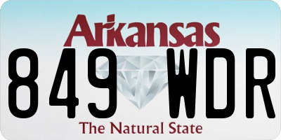 AR license plate 849WDR