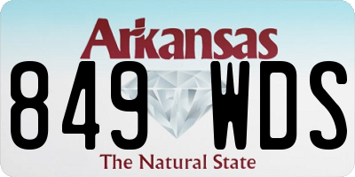 AR license plate 849WDS