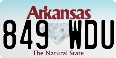 AR license plate 849WDU