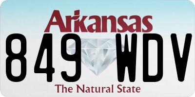AR license plate 849WDV