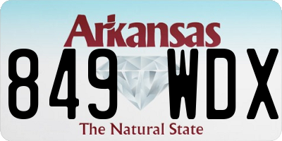 AR license plate 849WDX