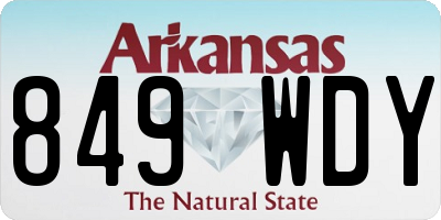 AR license plate 849WDY