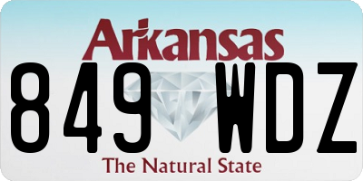 AR license plate 849WDZ