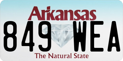 AR license plate 849WEA