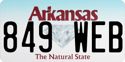 AR license plate 849WEB