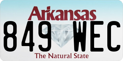 AR license plate 849WEC