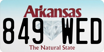 AR license plate 849WED