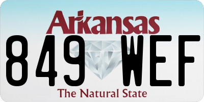 AR license plate 849WEF