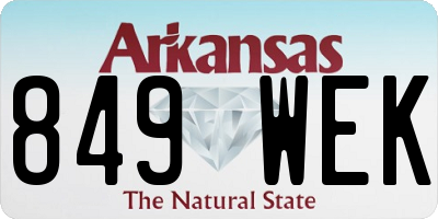 AR license plate 849WEK