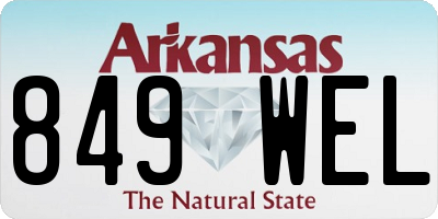 AR license plate 849WEL