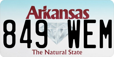 AR license plate 849WEM