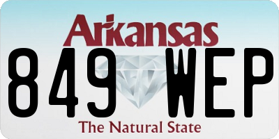 AR license plate 849WEP