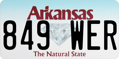 AR license plate 849WER