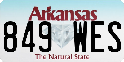 AR license plate 849WES
