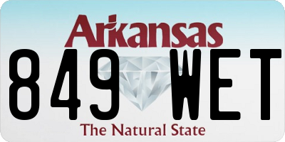 AR license plate 849WET