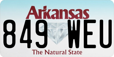 AR license plate 849WEU