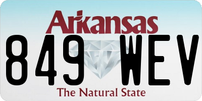 AR license plate 849WEV