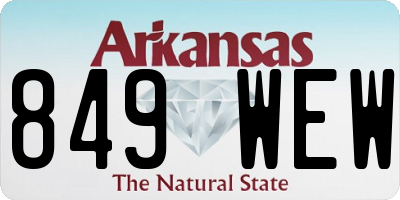 AR license plate 849WEW