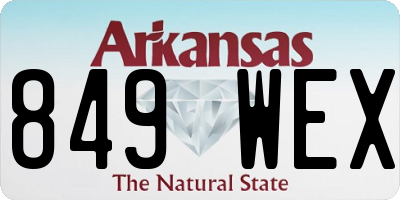 AR license plate 849WEX