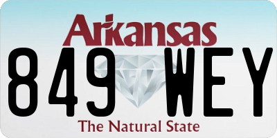 AR license plate 849WEY