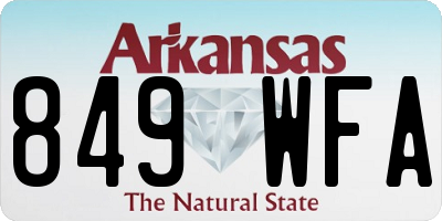 AR license plate 849WFA