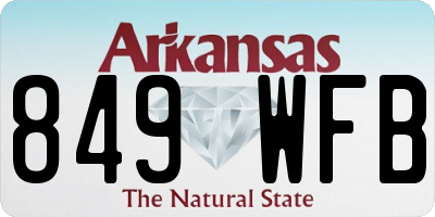 AR license plate 849WFB