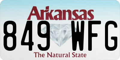 AR license plate 849WFG