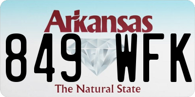 AR license plate 849WFK