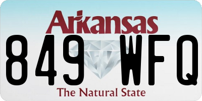 AR license plate 849WFQ