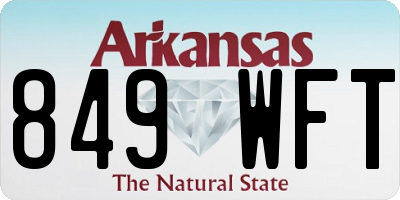 AR license plate 849WFT