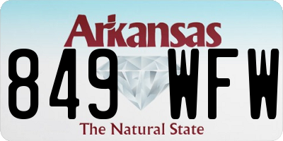AR license plate 849WFW