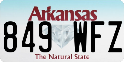 AR license plate 849WFZ